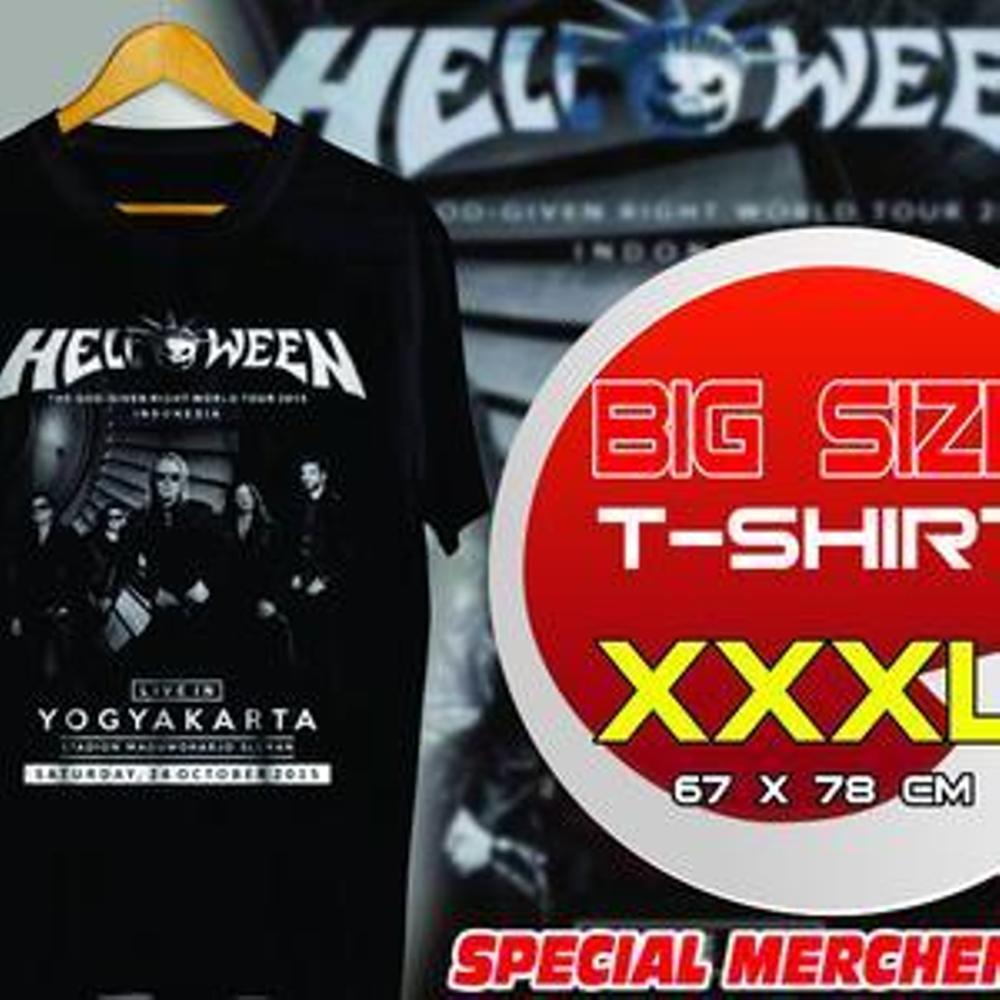 Kaos BIG SIZE XXXL Helloween Konser Live In Yogyakarta Indonesia 2015 Band Helloween Heavy Metal Best Band Live Concert Concert Ot Design