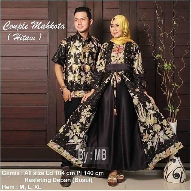 TERMURAH – BATIK COUPLE MAHKOTA HITAM