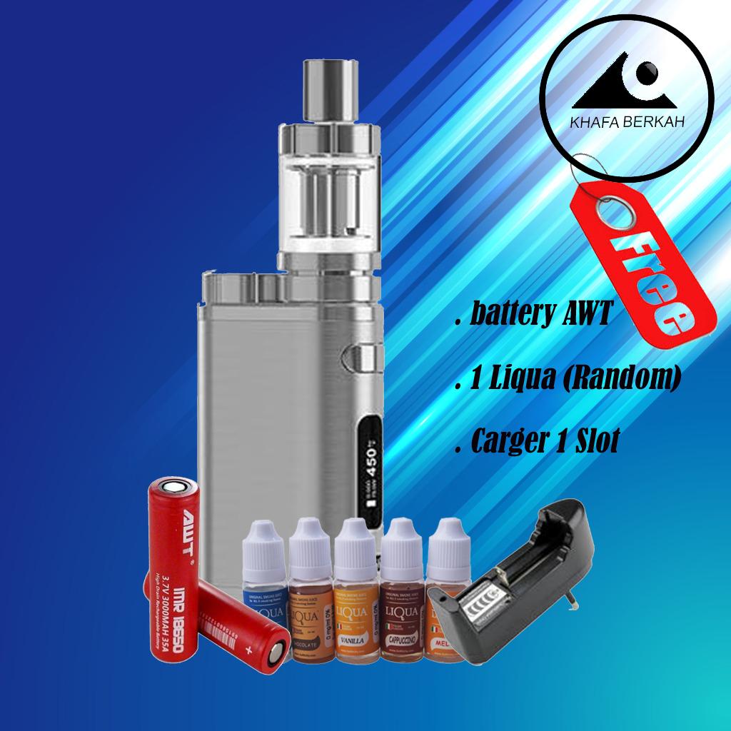 Paket Siap Ngebul Vape / Rokok Elektrik 75 W 5V Stater Kit + Carger 1 Slot + Free Baterai AWT + Liqua 10ml (Random) Terbaru Paket Siap Ngebul Vape / Rokok Elektrik 75 W 5V Stater Kit + Carger 1 Slot + Free Baterai AWT + Liqua 10ml (Random) Terbaru