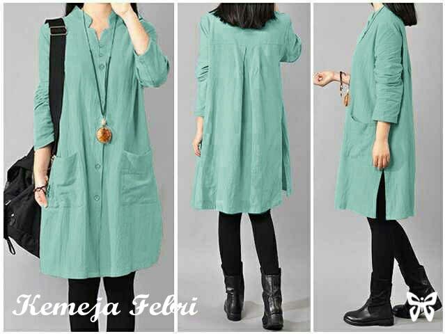SM Grosir SM1020 Atasan Wanita / Bahan Premium / Atasan Muslimah / Busana Muslim / Kemeja Kantung