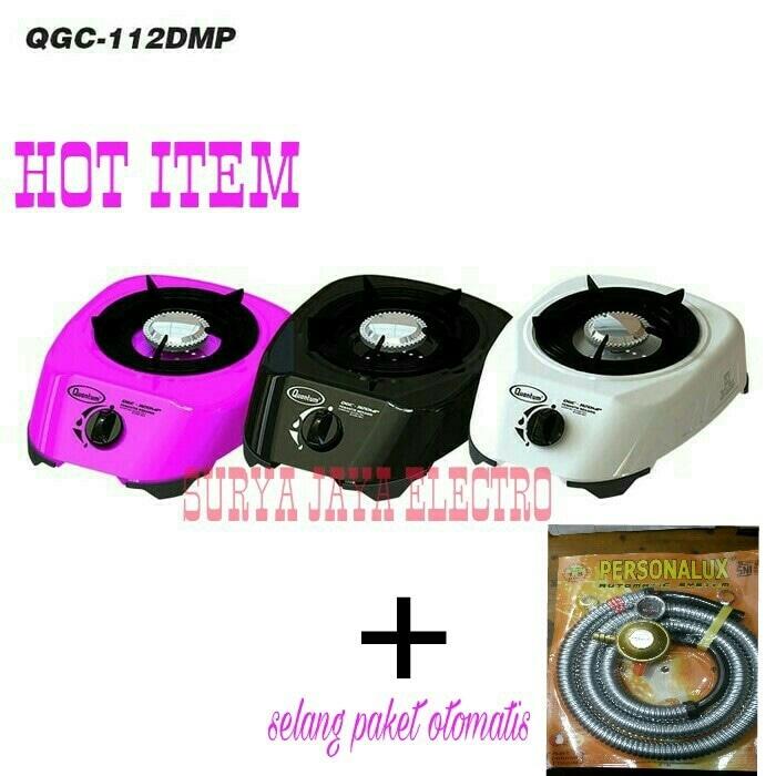 ASLI!!! kompor gas quantum 1 tungku QGC 112 DMP + selang paket personalux - UOgplv