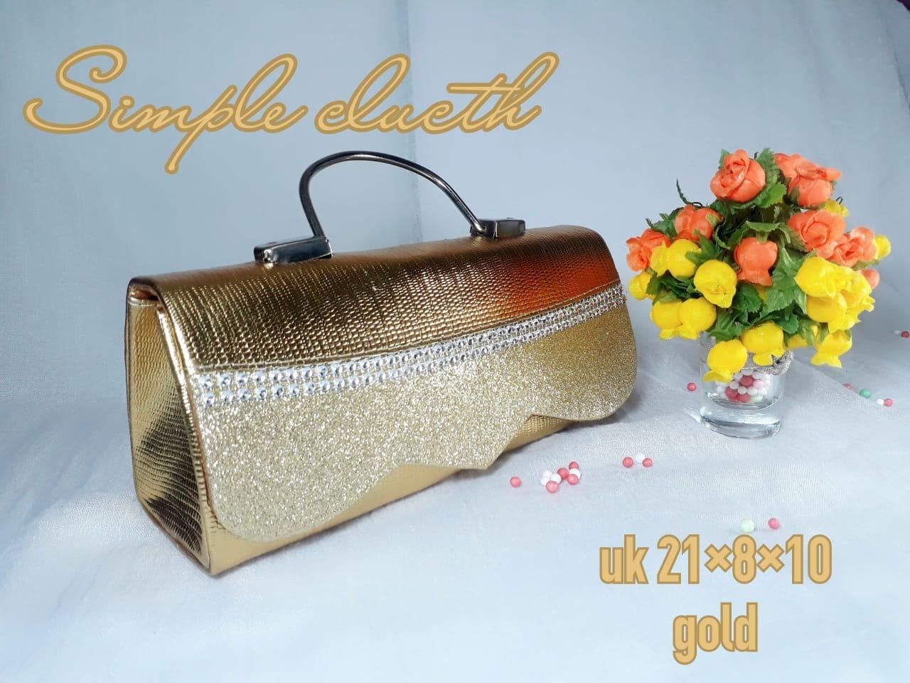 Tas Pesta Simple Luct Full Gold