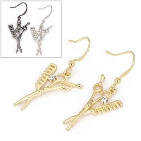 Anting Fashion n Delicate Barber Scissors Pendant Earrings Color Will Be Random MF7F8A