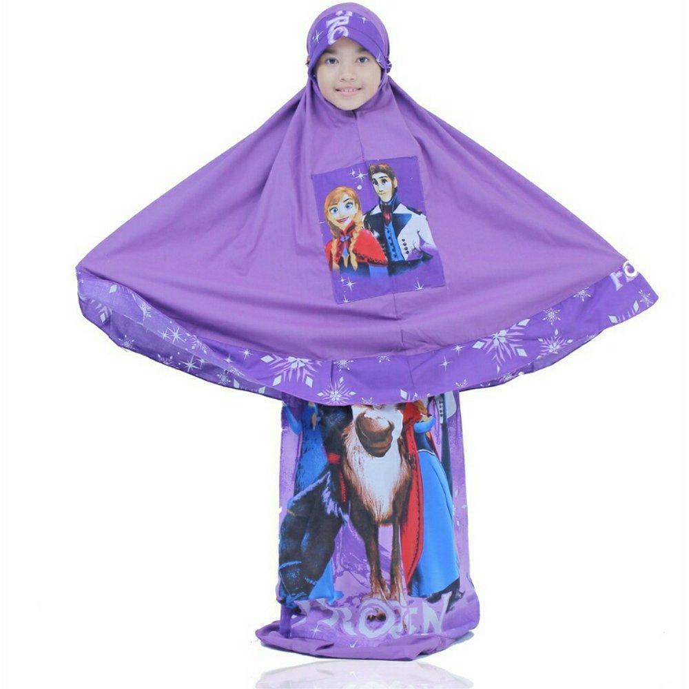 Mukena Anak Karakter Frozen Ungu Size XS di lapak Mukena Yumna mukenayumna