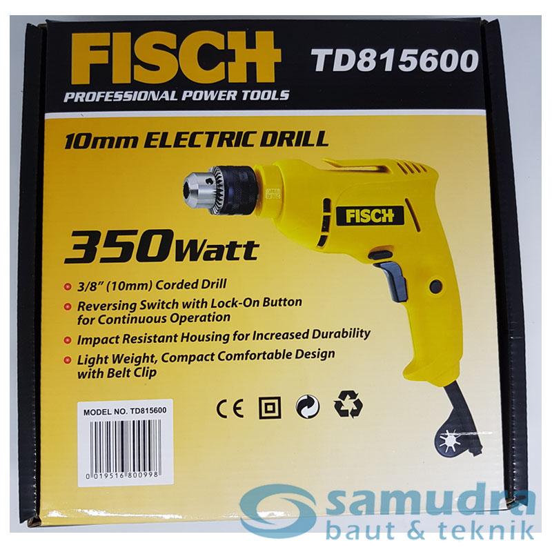 FISCH TD815600 MESIN BOR LISTRIK BESI KAYU REVERSIBLE 10 MM