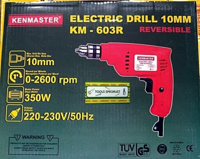 Mesin Bor Listrik Kenmaster Km-603r 10 mm Bolak Balik
