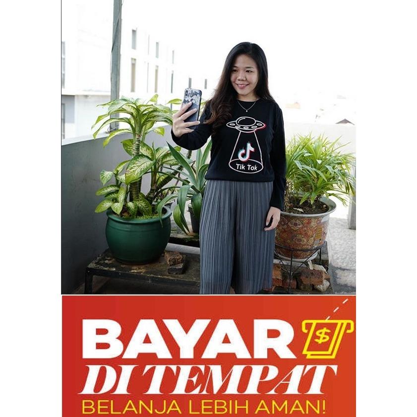 AY Kaos longsleeve Murah TIK TOK UFO Black