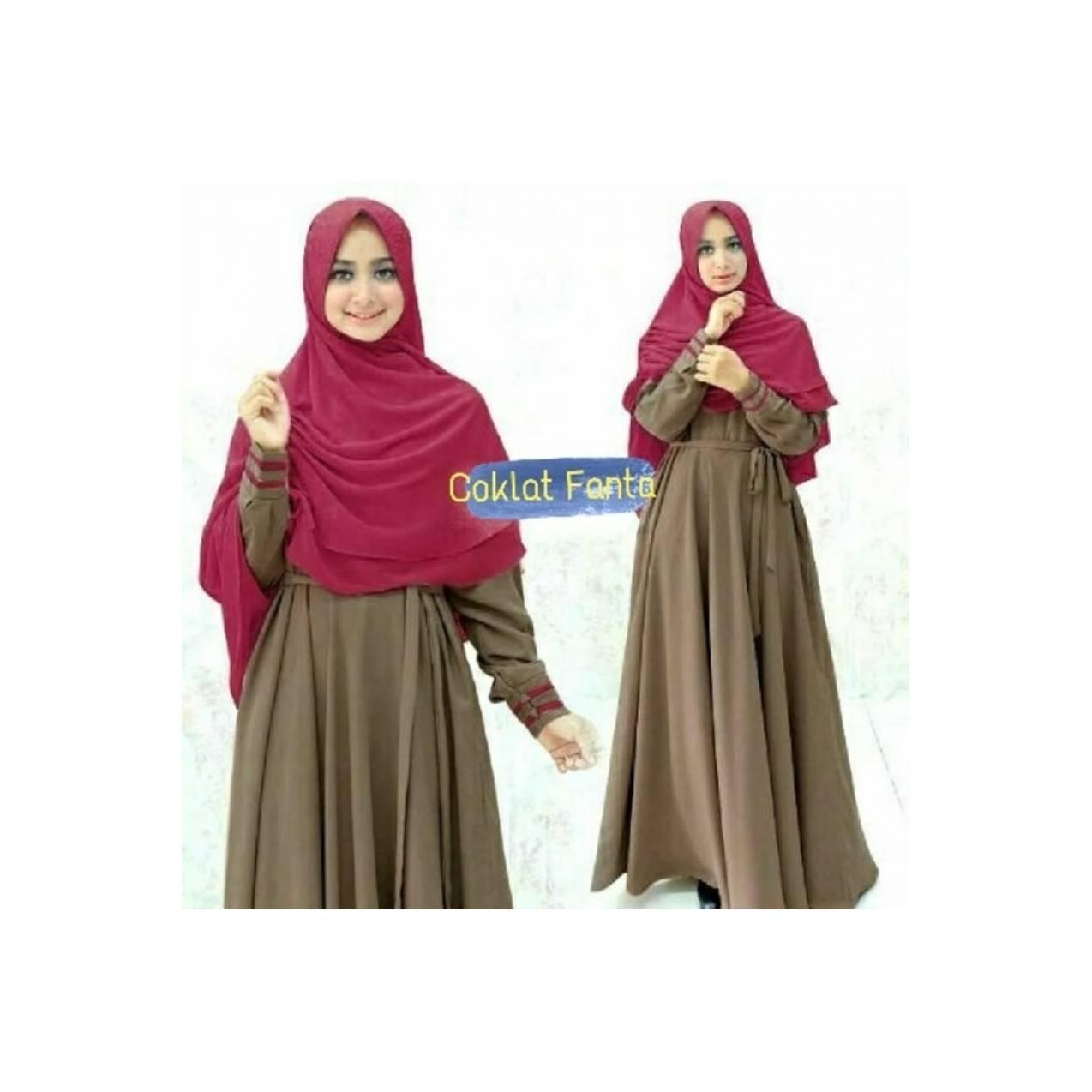 GAMIS MODERN baju muslim pesta gamis yunmina aneka warna 1 dress maxi
