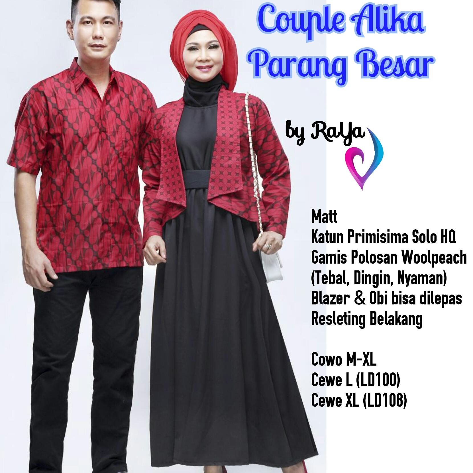COUPLE ALIKA PARANG BESAR gamis couple gamis batik seragam batik keluarga