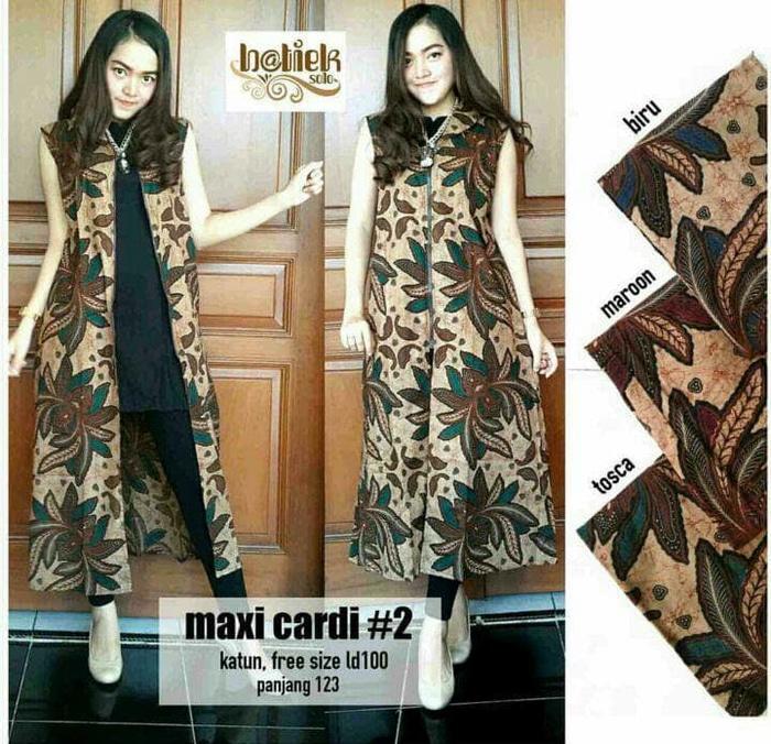 Dress Batik Solo. Maxi Cardi Batik Tarantula Genes #2 Series