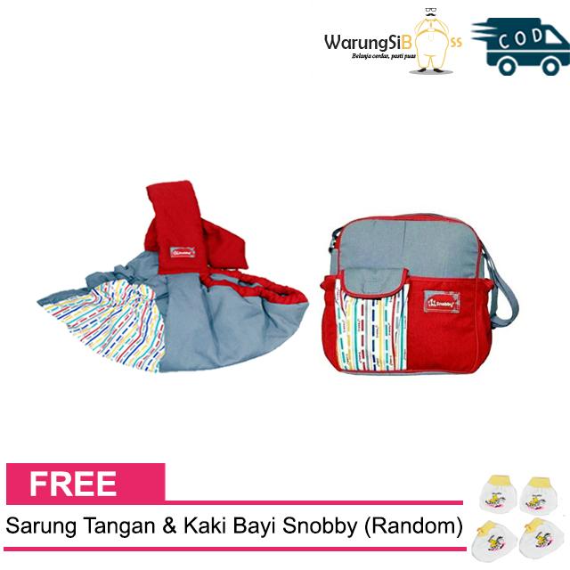 WarungSiBoss Paket Kado Gendongan Bayi dan Tas Kecil Perlengkapan Bayi Baru Lahir / Gendongan Bayi / Tas Popok / Gendongan Baby Samping + TPT 1672 Tas Bayi Kecil - Line Series FREE SARUNG TANGAN + SARUNG KAKI