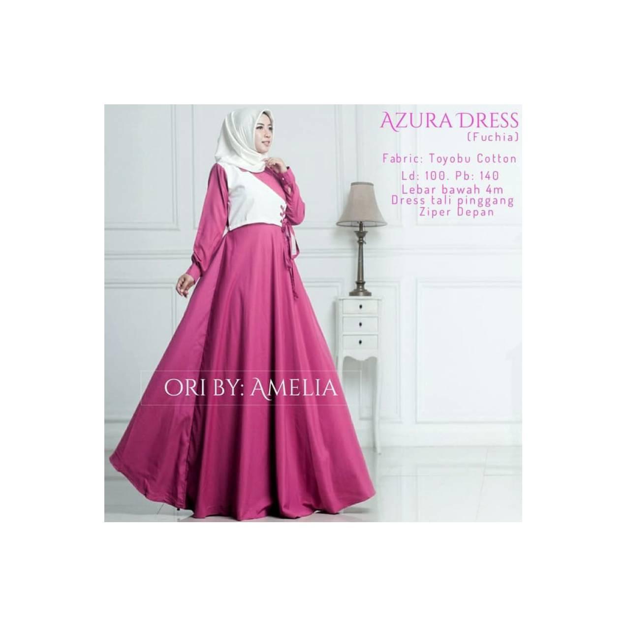 baru azura dres gamis katun jepang toyobo polos adem umbrella