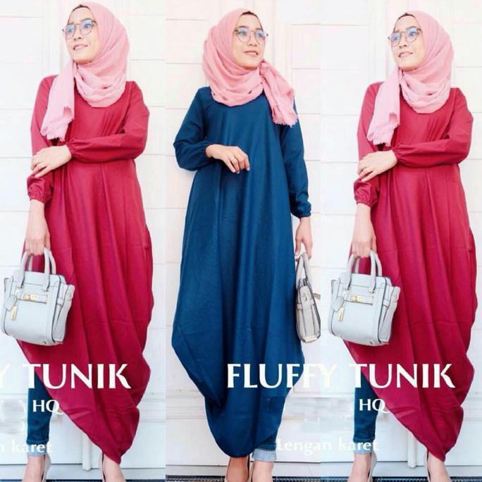 FLUFFY TUNIK HIJAB 0116 - QJK - KLDGNJS