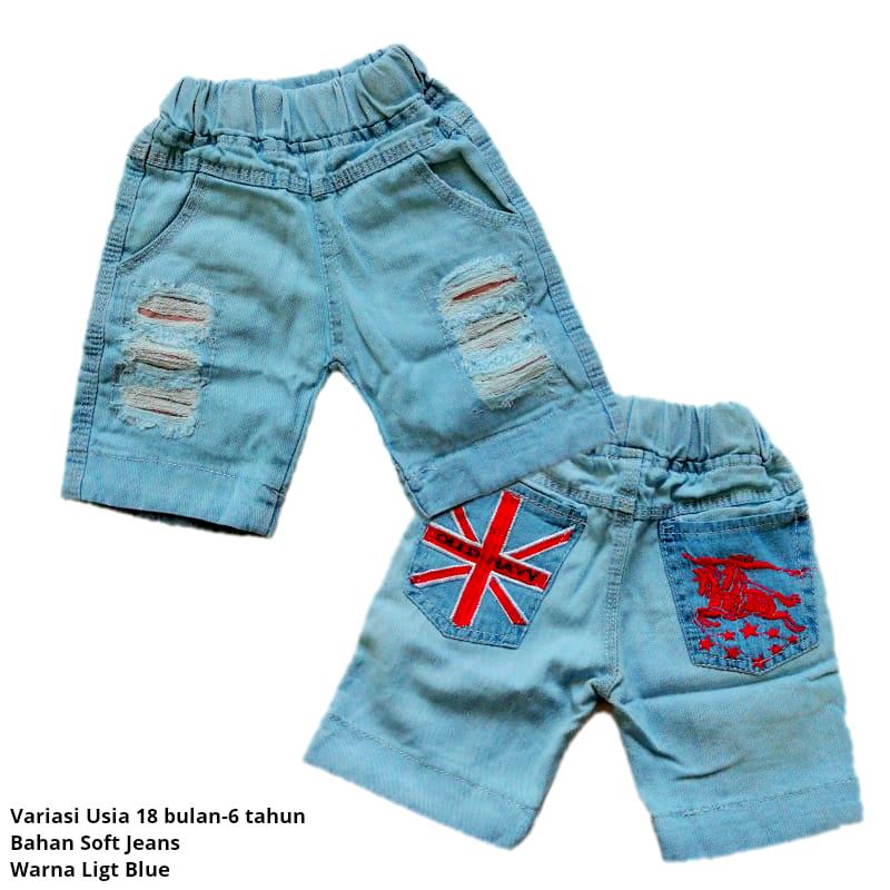 Celana Pendek Jeans Ripped untuk Anak