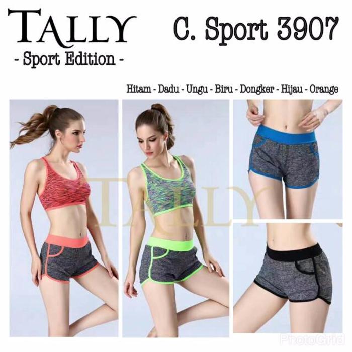 Celana Kode 3907 Tally Sport Edition - Celana Pendek - Celana Sport - Celana Senam Gym Zumba dan Aerobik - Random