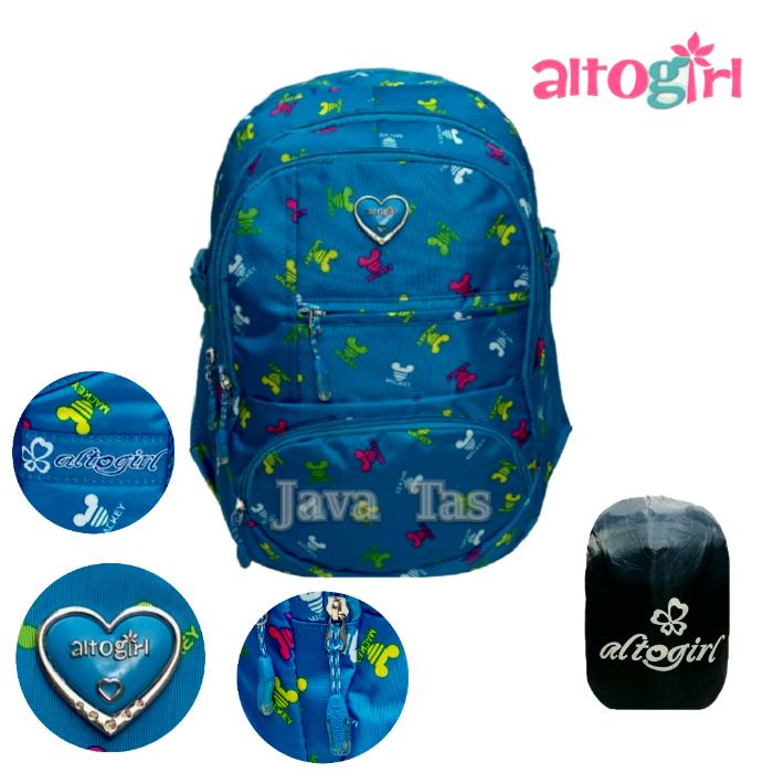 Alto Tas Ransel Backpack Java Girl New Sportivo Ultimo / Sekolah / Kuliah Hot Blue + Weather Shield