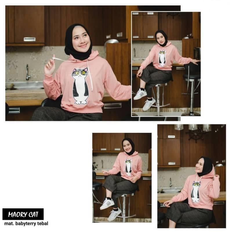 MAORY CAT ||| nouska shop ||| grosir jaket sweater baju atasan blouse rajut hijab terbaru kekinian cewek wanita murah