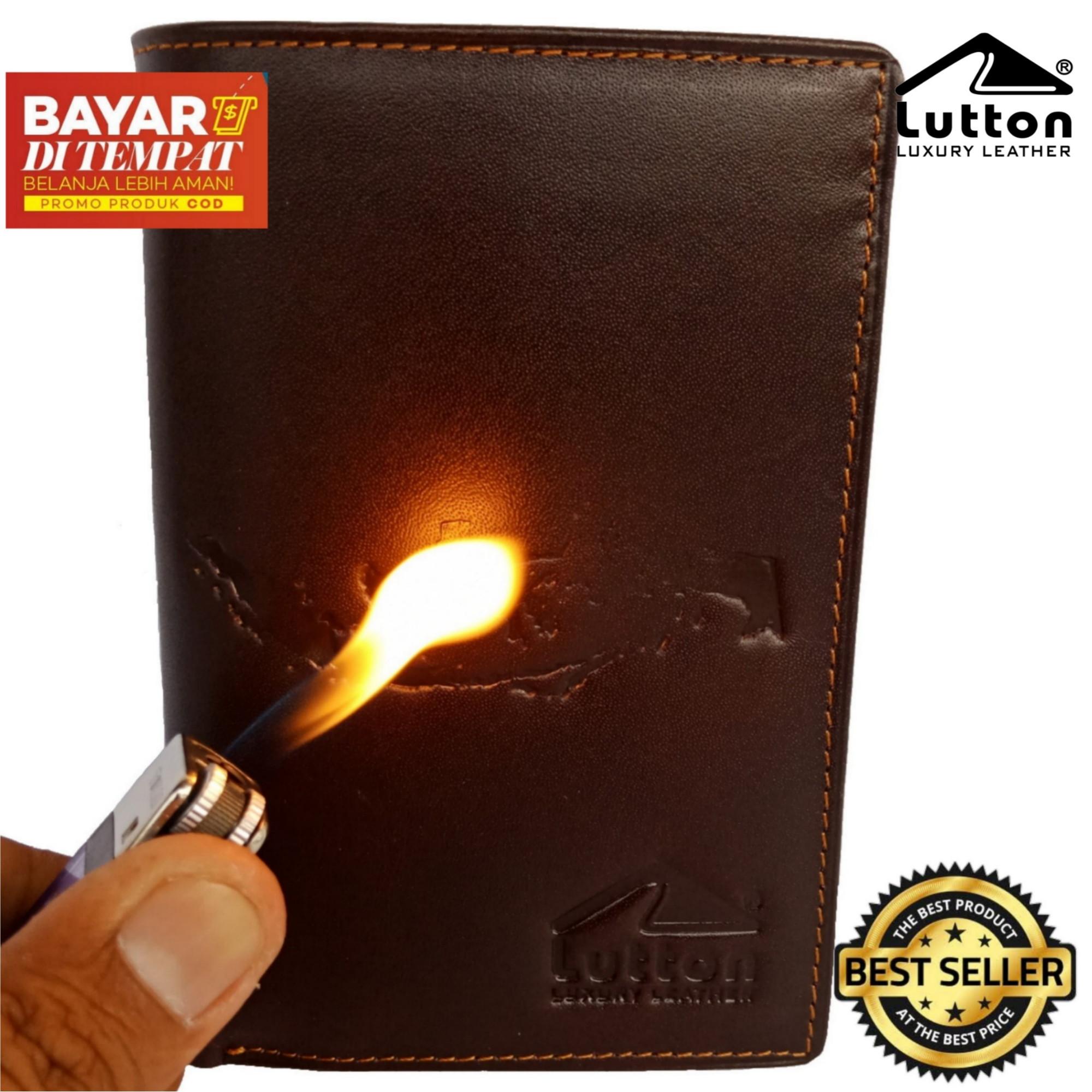 LUTTON - Dompet 3/4 Kulit Pria - Coklat-Kulit Asli - Pull up Dompet Kulit Original LUTTON dompet kulit pria dompet kulit sapi asli dompet kulit pria lazada dompet kulit pria terbaik dompet kulit pria termahal dompet kulit pria panjang dompet kulit pria