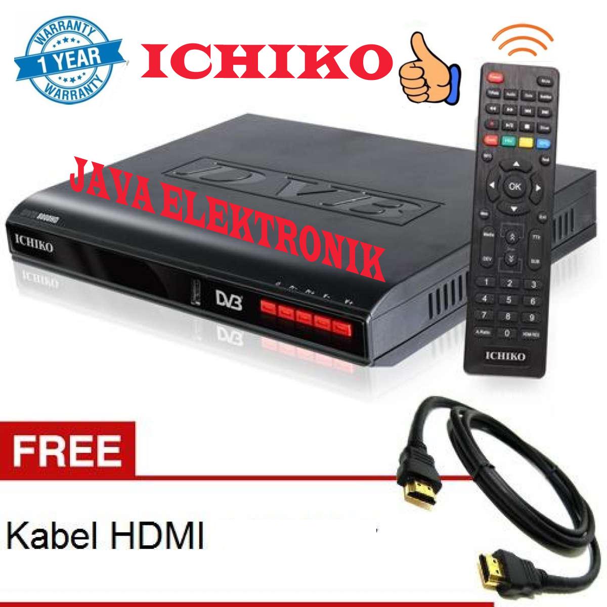 Ichiko DV 8000HD Set Top Box DVB T2 Tv Digital Receiver + Kabel HDMI & RCA garansi resmi