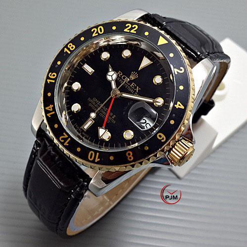 Jam Tangan Pria Oyster Tanggal GMT Master Kulit