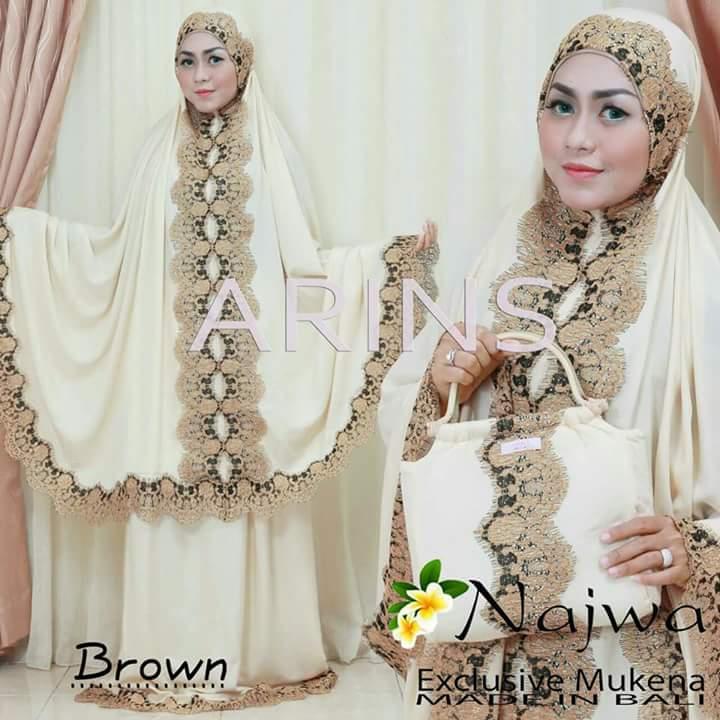 MUKENA NAJWA BROWN - BALI SAFIRA - MUKENA BALI - MUKENA CANTIK
