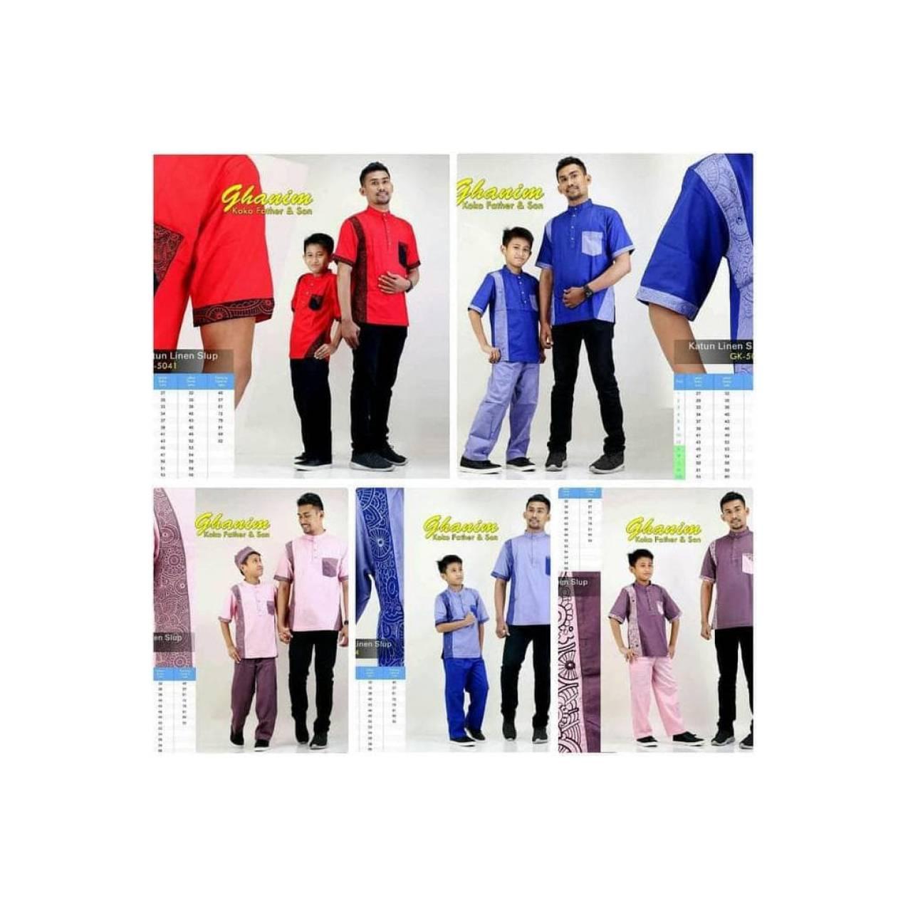 Couple Koko Ayah Anak Baju Muslim Sd Cowok Laki Family 1 2 3 12 Tahun