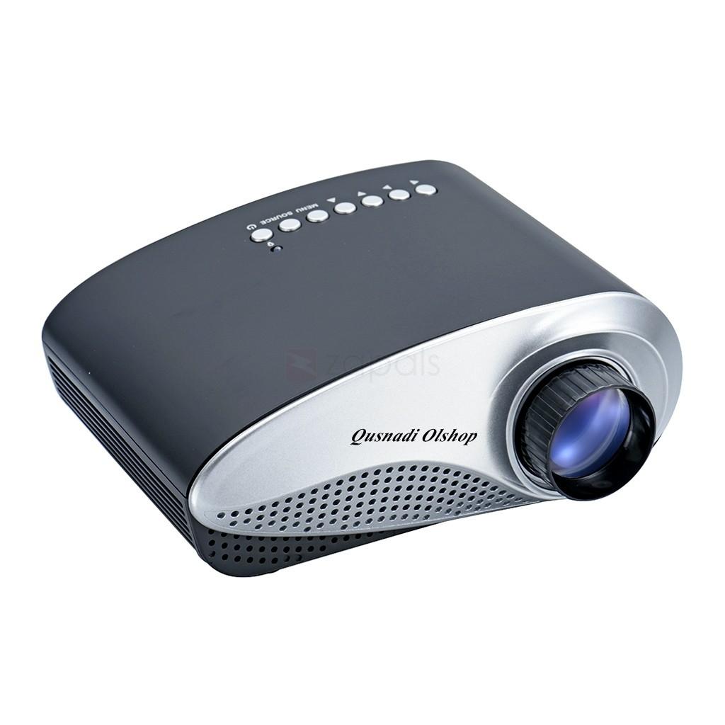 Proyektor Mini LED HD 1080p TV TUNER Projector Film Bola Nobar Video Infokus LED 1200 lumen Projektor dengan HDMI/SD/USB/Audio/VGA/AV untuk Home Teater Notebook Ponsel Pintar Android Termurah dan Tercanggih Elektronik Rumah Bioskop Super