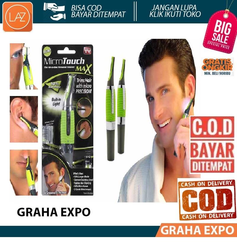 Alat Cukur Micro Touch Touches Max Rambut Kumis Jenggot Alis Jambang Mikro Bulu Hair Trimmer Laz COD Graha Expo