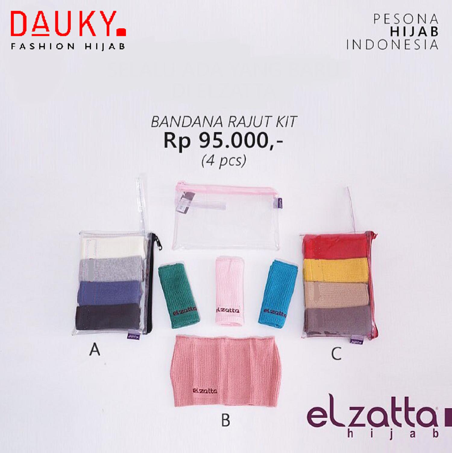 Dauky Bandana Elzatta Bandana Rajut 1 Set 4 Warna