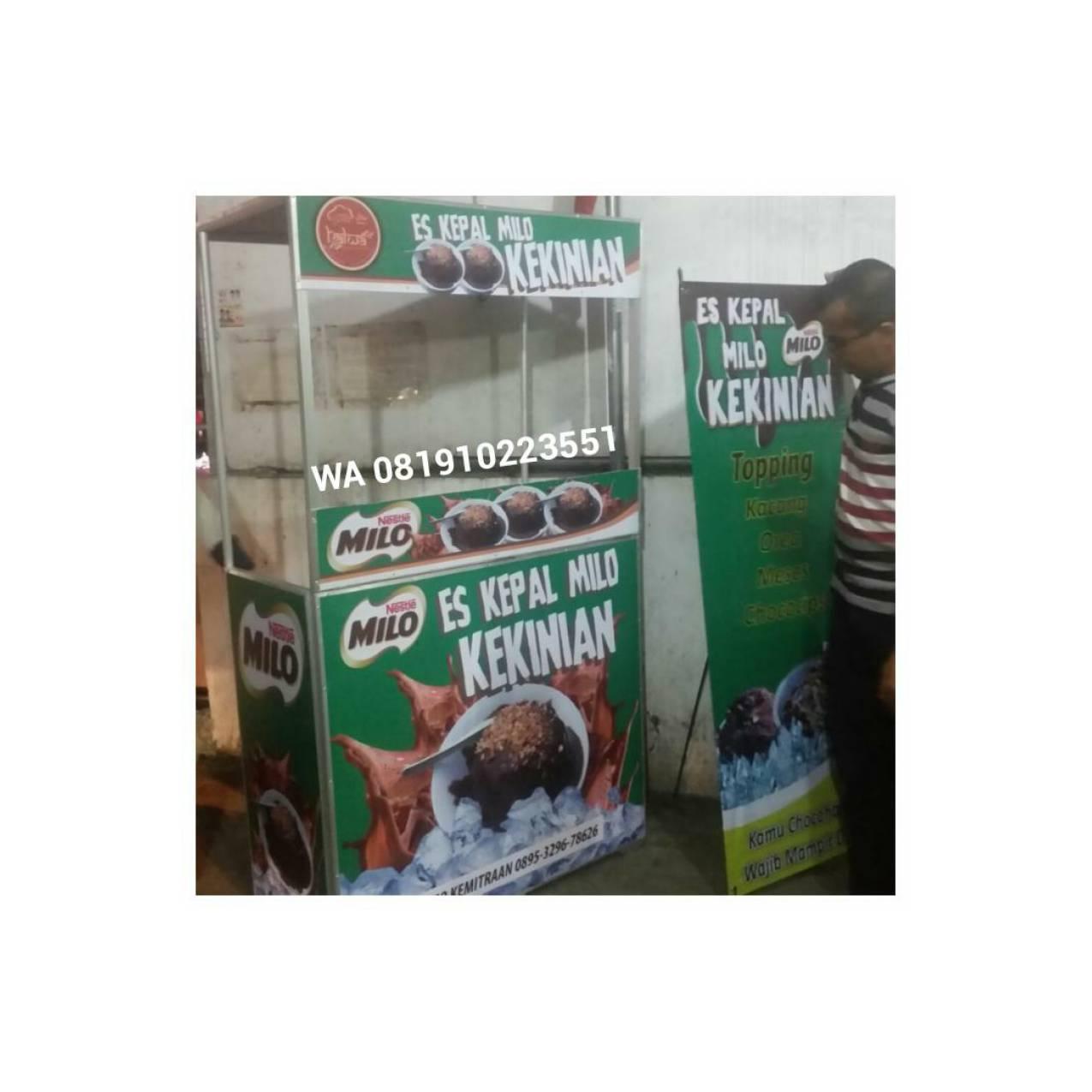 es kepal milo franchise meja booth knockdown