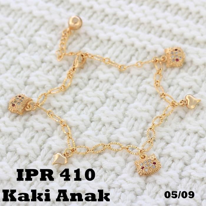 Gelang Kaki Anak Lapis Emas Hello Kitty Xuping