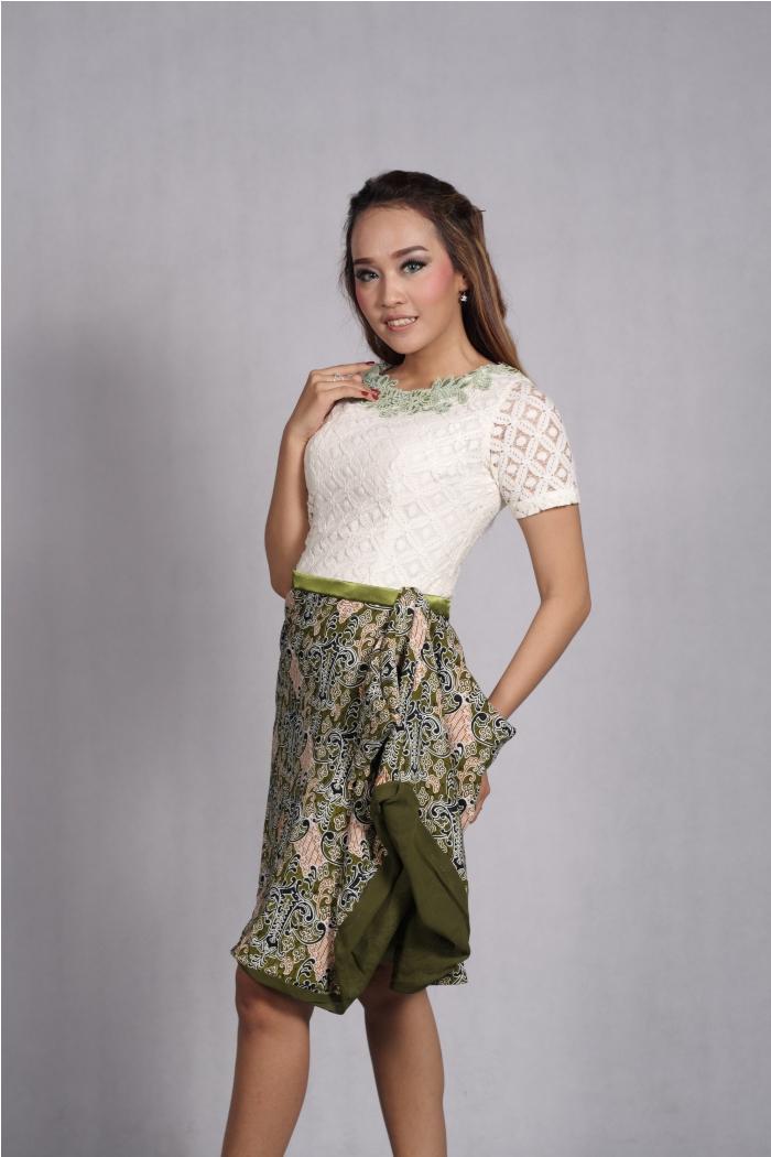 Ramadhan Sale Baju Lebaran Baju Wanita Dress Batik Dress Pesta Silviana Hijau RR1776 Jual Baju Batik Kerja Wanita Harga Murah rok batik, celana batik, blouse batik wanita, dress batik, kebaya wanita