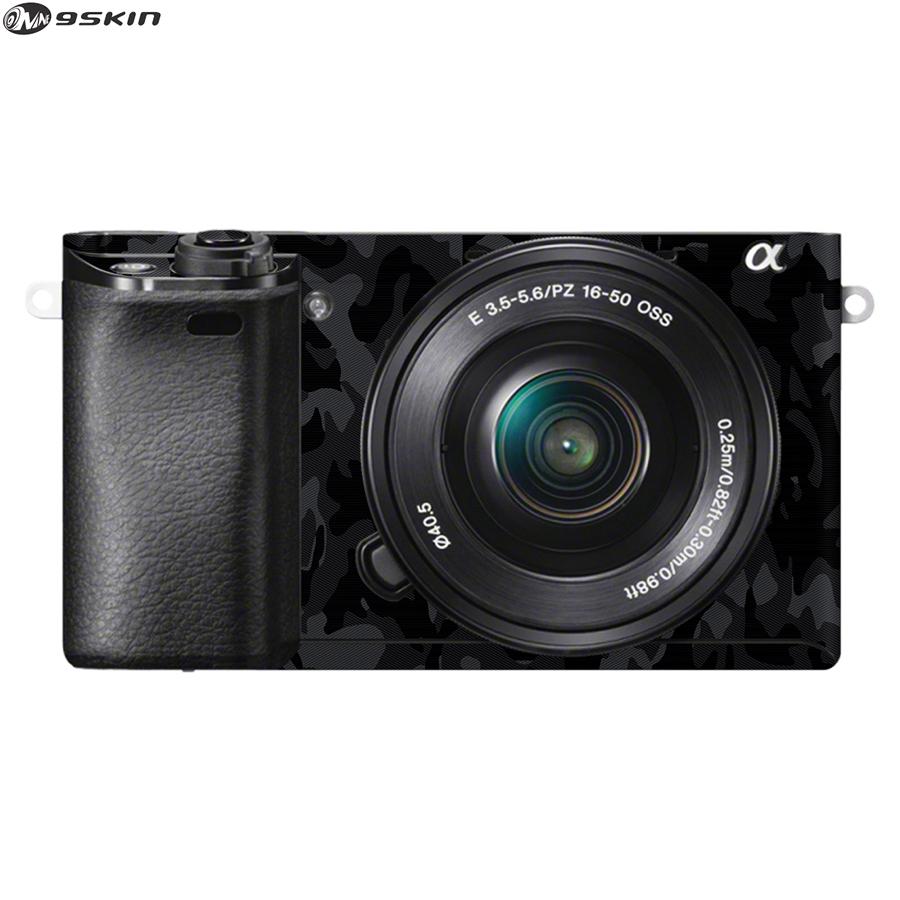 9Skin - Premium Skin Protector untuk Kamera Mirrorless Sony A6000 - Tekstur Army - Hitam
