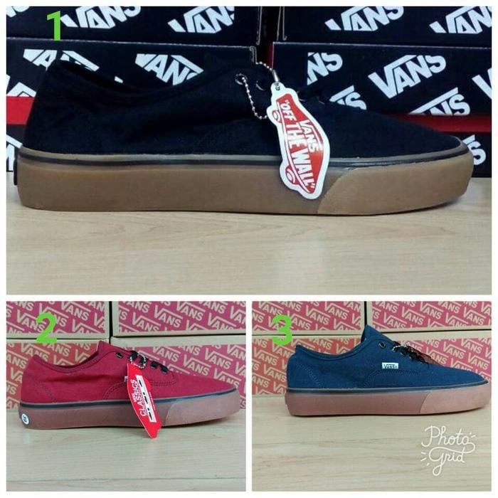 Hot Item!! Vans Era Autentic Black Sol Gum Waffle Icc - ready stock