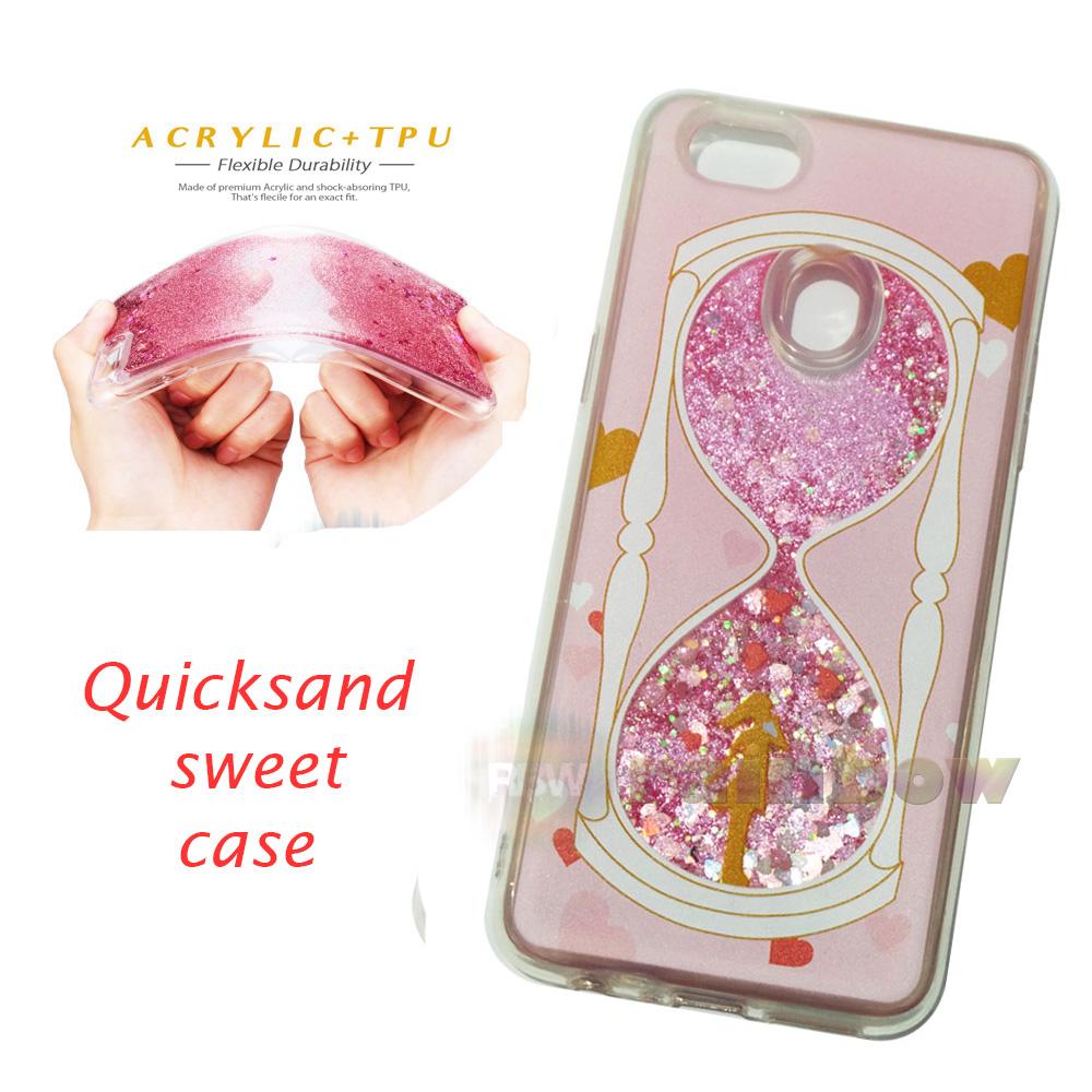Rainbow Silikon Case Oppo A73 Hourglass Quicksand Case Liquid Dynamic / Case Water Glitter Oppo A73 (6 Gbr) Case Custom Oppo A73 / Softcase Aquarium Oppo A73 / Sparkle Case Unik Sparkly Jelly Case Blink Casing Oppo A73 - Jam Pasir