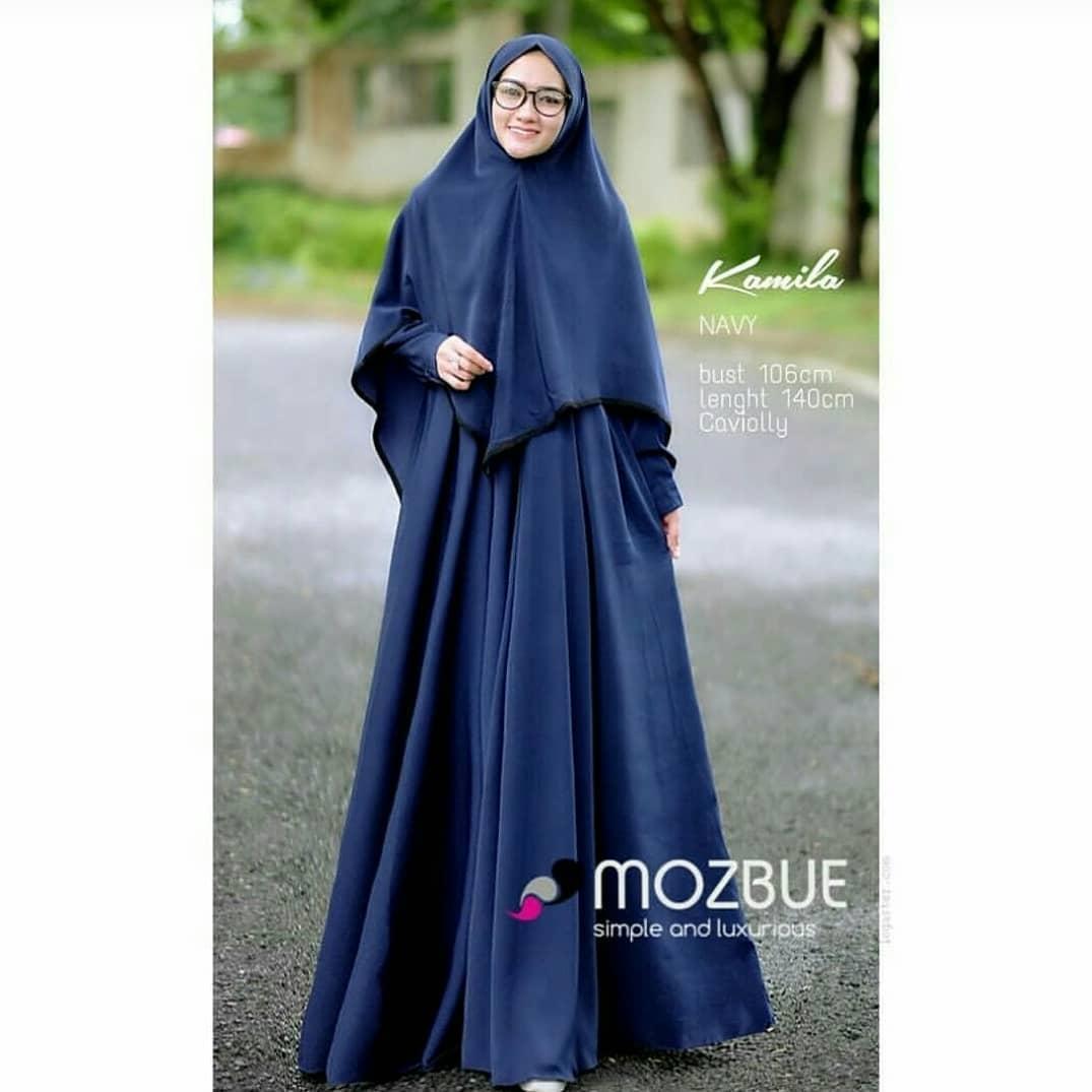 Baju Wanita Baju Gamis Baju Murah Baju Muslimah Baju Modern Kamila Syarii + Kerudung Khimar