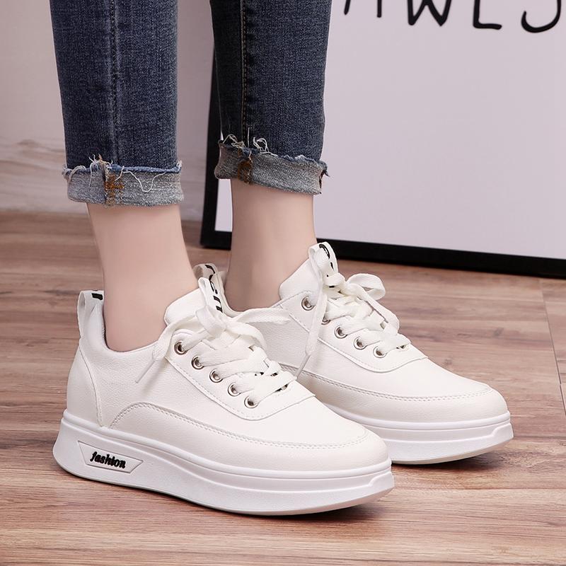 Ulzzang Panggul-Perhatian Modis Korea Gaya Perempuan Musim Semi Baru Kets Putih Sepatu Sepatu (Putih)