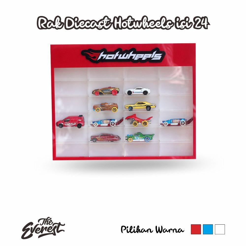 Rak Diecast Hotwheels 24 Lot Dengan Pintu Sliding