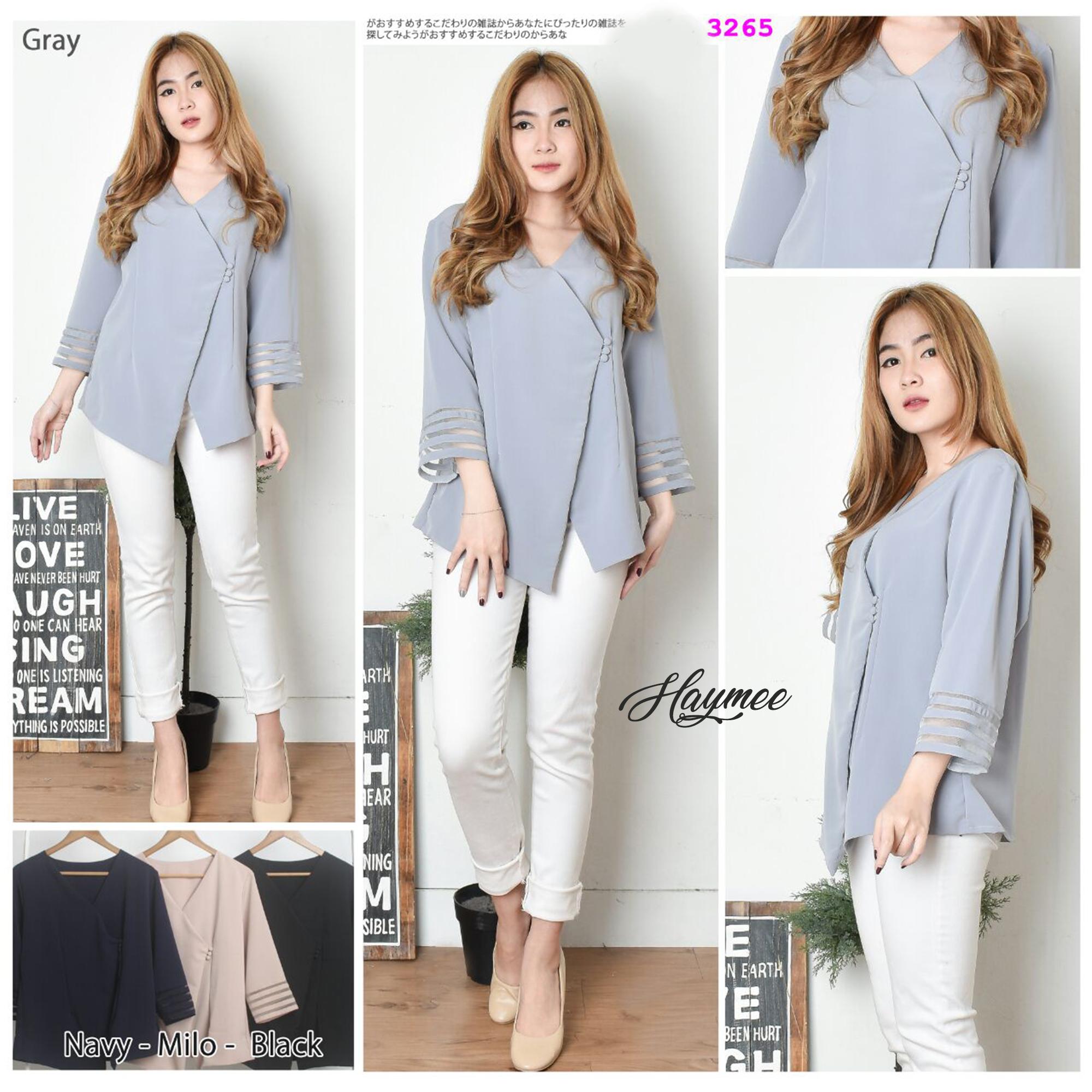 HaymeeStore Baju Blouse Wanita Atasan Cewek Baju Blouse Casual Cewe Pakaian Kantor Formal Premium