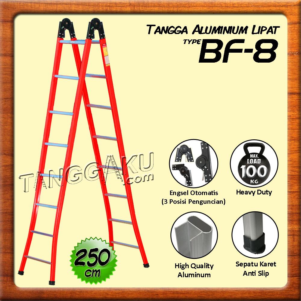 Glory Home Tangga Aluminium Lipat Engsel Otomatis 250 cm