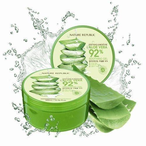 Nature Republic Soothing & Moisture Aloe Vera 92% Soothing Gel 300ml - Jaminan Original 100% - 1 Pcs