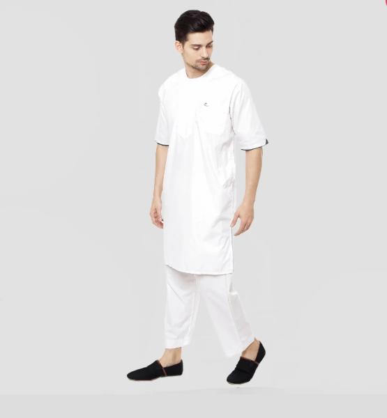 SETELAN ARABI Pakaian Muslim Gamis Pria Lengan Pendek Al-Isra