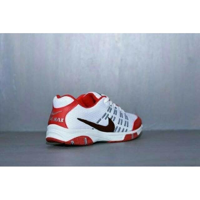 Promo Termurah Sepatu Badminton Nike Airmax 2016 Putih Merah / Sport / Jogging / Kets Gratis Ongkir