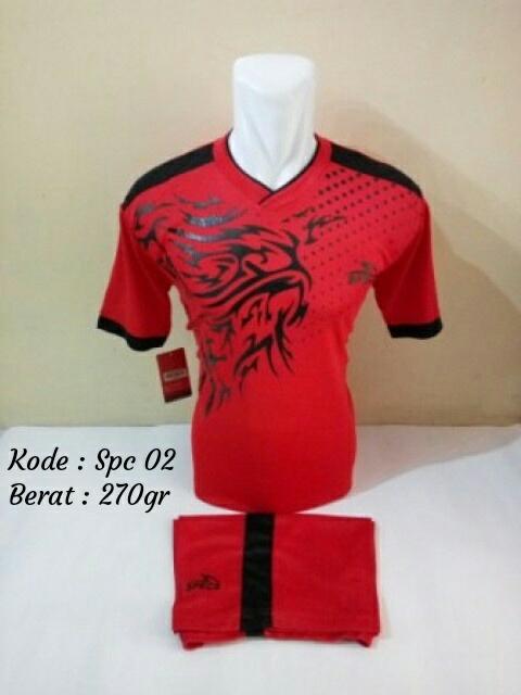 Baju kaos jersey bola setelan futsal bola/volly Specs 02 Merah