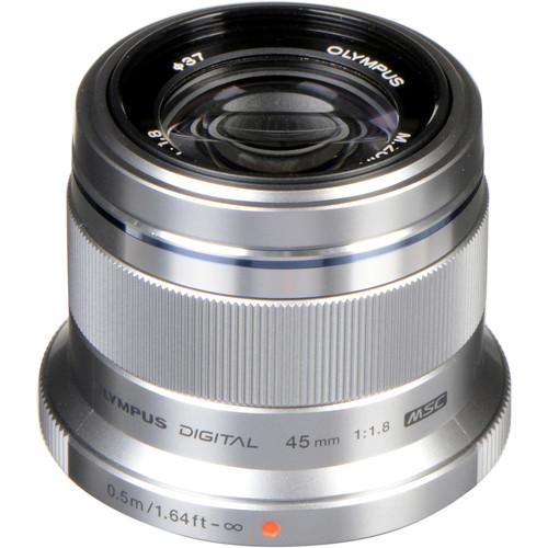 OLYMPUS 45mm F1.8 M.ZUIKO DIGITAL Lensa Camera - Silver