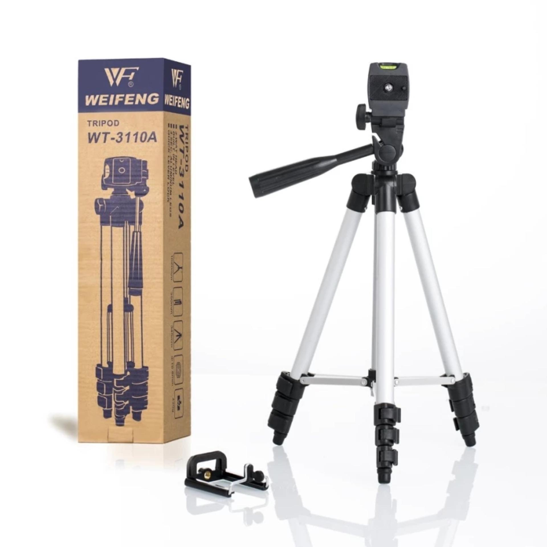 Tripod 1 Meter Weifeng WT3110A - Tripod Untuk Hp dan Kamera Universal + Free Holder U Tripod 1 Meter + Holder U / Camera DSLR Digital / Action Camera / Handphone Hp smartphone Slr Dslr Mirrorless mirorrless Gopro weifeng action cam 1 meter xiaomi yi