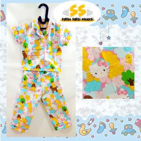 Piyama Anak atau Baju Tidur Anak Katun Hello Kitty and Friends