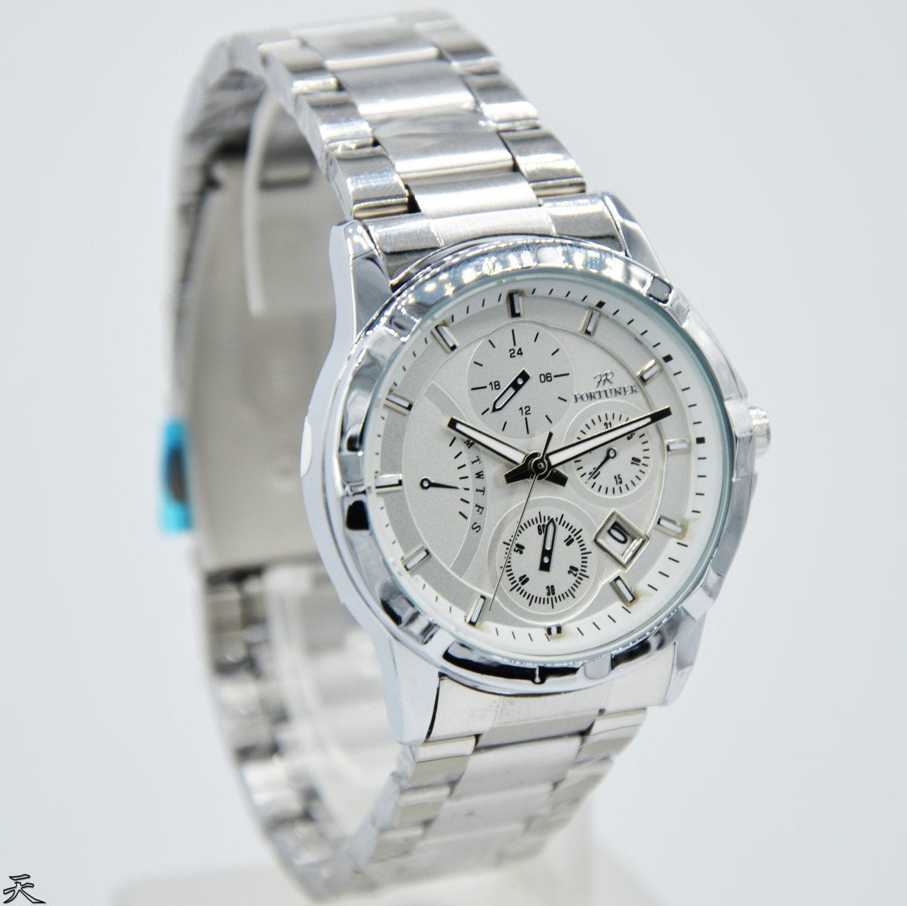 Jam Tangan Wanita Fortuner FR255 Original Rantai Silver Mewah Murah