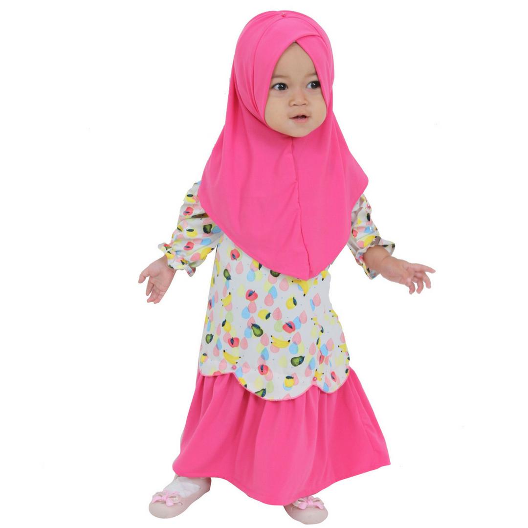 Hawa - Baju Muslim Anak Perempuan / Baju Gamis Anak / Baju Muslim Balita / Baju Muslim Anak Perempuan Umur 5 Tahun