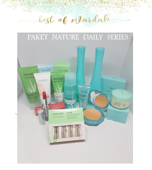 Wardah Paket Nature Daily (Seaweed Cleanser,Seaweed Toner,Nature Daily Facial Wash,Nature Daily Moisturiuzer Cream,Sunscreen Gel SPF 30,Nature Daily Hydramild Serum, Intensive Night Cream,Nature Daily Seaweed,BB Cream, LuminousTWC,Intense matte lipstick)